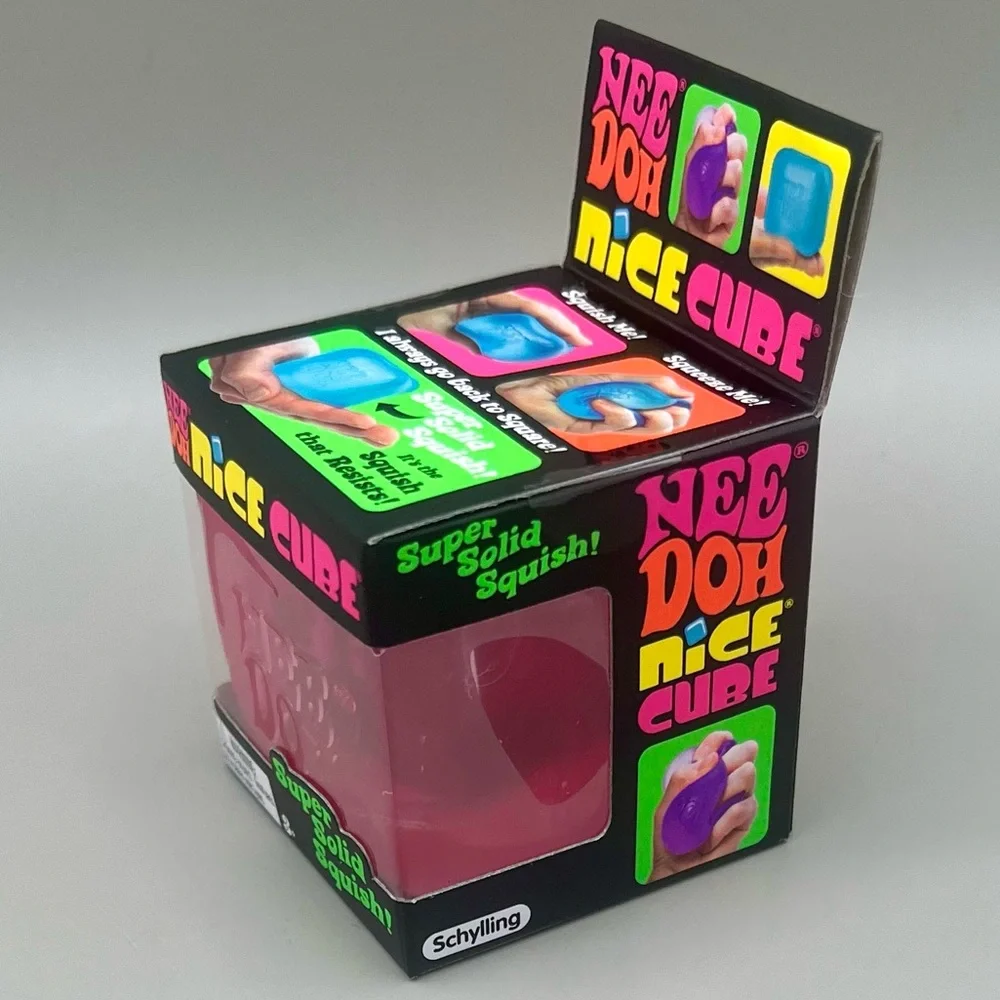 NEEDOH Nice Cube Super Solid Squish PINK 🩷 Squishy Sensory Stress Relief Toy NEW
